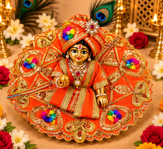 Vrajika Divine Poshak for Laddu Gopal Ji, Size 1