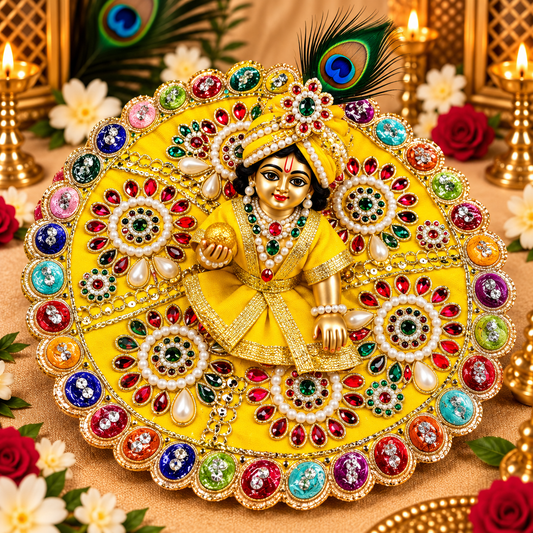 Vrajika Divine Poshak for Laddu Gopal Ji, Size 3