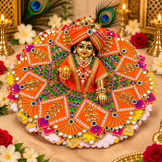 Vrajika Divine Poshak for Laddu Gopal Ji, Size 6