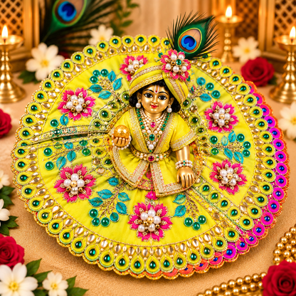 Vrajika Divine Poshak for Laddu Gopal Ji, Size 4