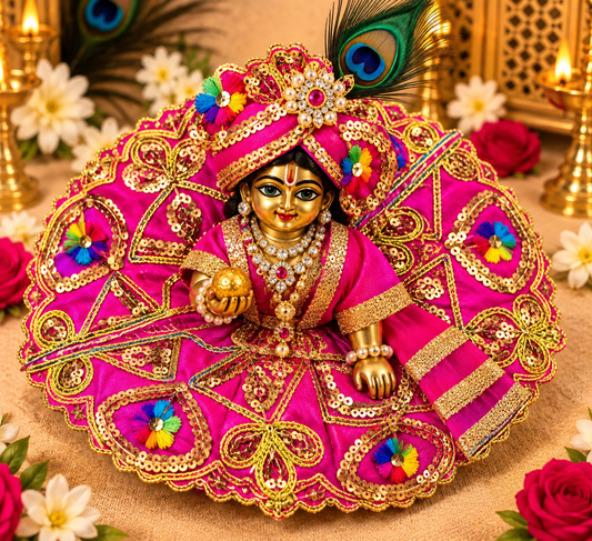 Vrajika Divine Poshak for Laddu Gopal Ji, Size 1