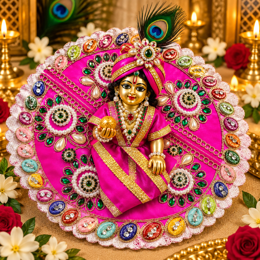 Vrajika Divine Poshak for Laddu Gopal Ji, Size 3