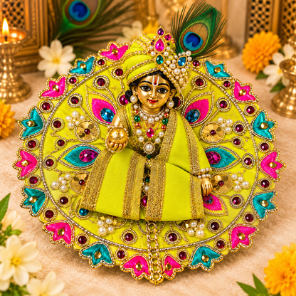 Vrajika Divine Poshak for Laddu Gopal Ji, Size 2