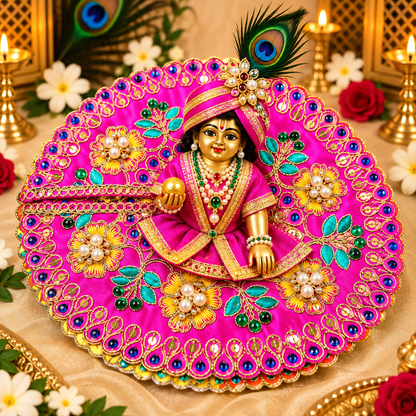 Vrajika Divine Poshak for Laddu Gopal Ji, Size 4