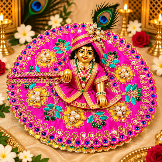 Vrajika Divine Poshak for Laddu Gopal Ji, Size 4