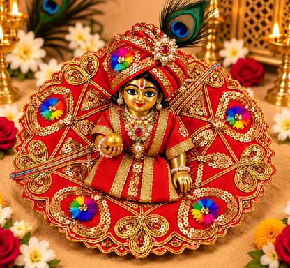 Vrajika Divine Poshak for Laddu Gopal Ji, Size 1