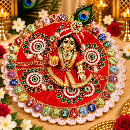 Vrajika Divine Poshak for Laddu Gopal Ji, Size 3