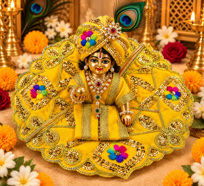 Vrajika Divine Poshak for Laddu Gopal Ji, Size 1