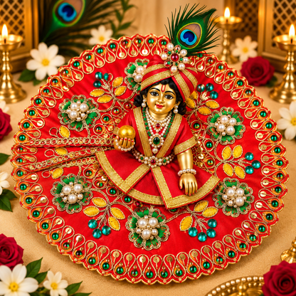 Vrajika Divine Poshak for Laddu Gopal Ji, Size 4