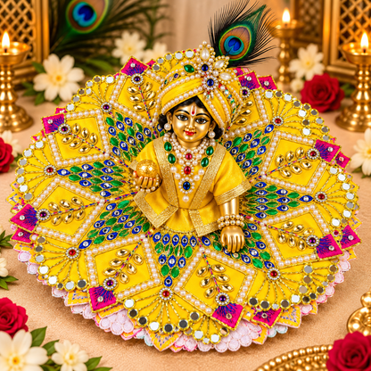 Vrajika Divine Poshak for Laddu Gopal Ji, Size 6