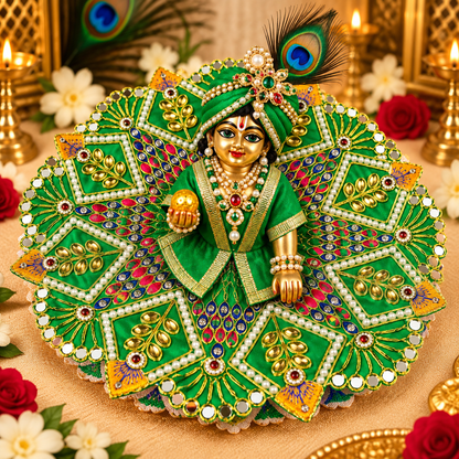 Vrajika Divine Poshak for Laddu Gopal Ji, Size 6
